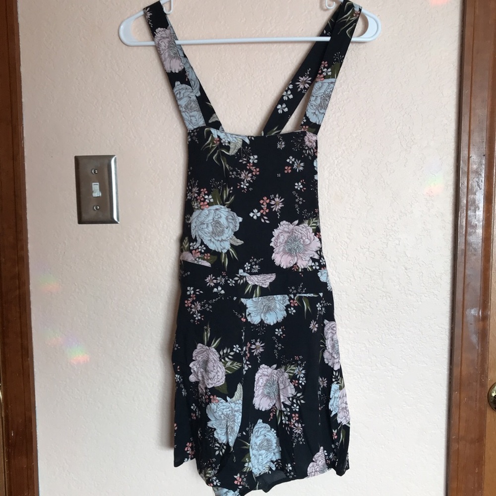 Floral Overall Shorts